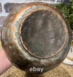 Large Vintage Rustic Hammered Turkish Ibrik Water Pitcher Jug Boho Vase NO LID