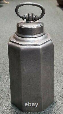 Late 18th/Early 19th Century English Octagonal Pewter Cold Water Jug