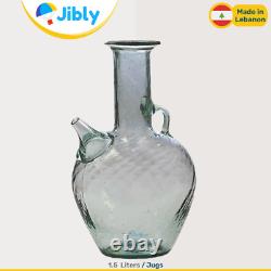 Lebanese Traditional Glass Water Jug 1.5 Liters Pitcher Wholesale Deals