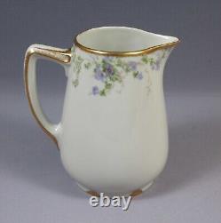 Limoges CHField Haviland GDA France LARGE 7 Water Milk JUG Pitcher Purple RARE