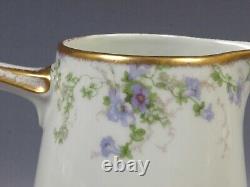 Limoges CHField Haviland GDA France LARGE 7 Water Milk JUG Pitcher Purple RARE