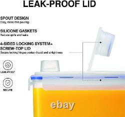 LocknLock Aqua Fridge Door Water Jug with Handle BPA Free Plastic Pitcher with S