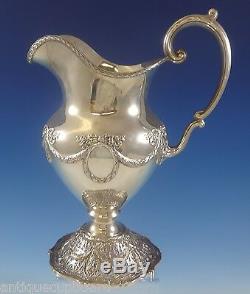 Louis XVI by Shreve Sterling Silver Water Pitcher with Lacy Pcd Base 12 (#0775)