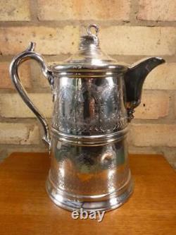 Lovely Antique Large Reed & Barton silver plated Water jug pitcher Swan Finial