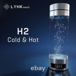 LynkNano 9000ppb Hydrogen H2 Water Bottle PORTABLE & DIGITAL Drink Cup + Inhaler