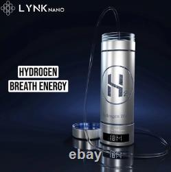 LynkNano 9000ppb Hydrogen H2 Water Bottle PORTABLE & DIGITAL Drink Cup + Inhaler