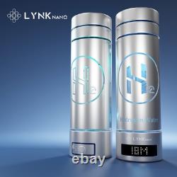 LynkNano 9000ppb Hydrogen H2 Water Bottle PORTABLE & DIGITAL Drink Cup + Inhaler