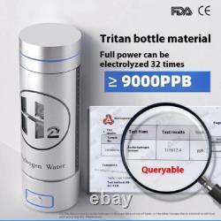 LynkNano 9000ppb Hydrogen H2 Water Bottle PORTABLE & DIGITAL Drink Cup + Inhaler