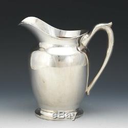 M. Fred Hirsch Co. Art Deco Sterling Silver Footed Ovoid Water Pitcher 23ozt