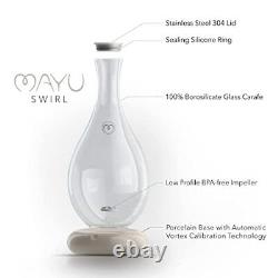 MAYU Swirl Water Pitcher Borosilicate Glass Carafe 1.5 Liter Design Jug D