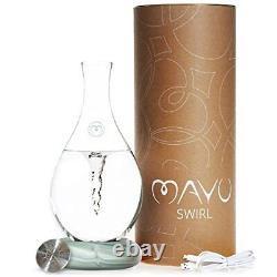 MAYU Swirl Water Pitcher Borosilicate Glass Carafe 1.5 Liter Design Jug. Disp