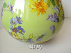 MacKenzie-Childs Flower Market Green Enamelled Metal Pitcher Water Jug 3 Quarts