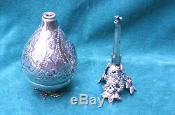 Magnificent Old Egyptian 900 Silver Rose Water Pitcher