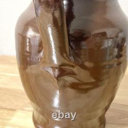 Mashiko Ware Pitcher Jug? Water Injection Water? Persimmon Glaze Flower Vase F