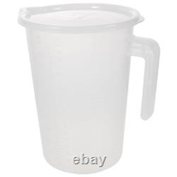 Measuring Pot Clear Cups Graduated Mixing Water Pitcher Jug with Lid