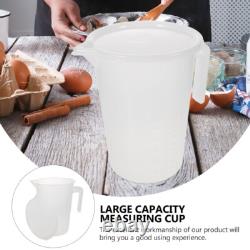 Measuring Pot Clear Cups Graduated Mixing Water Pitcher Jug with Lid