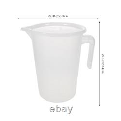 Measuring Pot Clear Cups Graduated Mixing Water Pitcher Jug with Lid