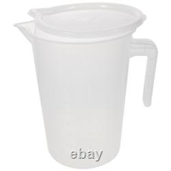 Measuring Pot Clear Cups Graduated Mixing Water Pitcher Jug with Lid