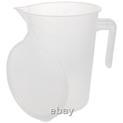 Measuring Pot Clear Cups Graduated Mixing Water Pitcher Jug with Lid