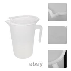 Measuring Pot Clear Cups Graduated Mixing Water Pitcher Jug with Lid