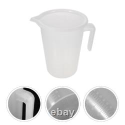 Measuring Pot Clear Cups Graduated Mixing Water Pitcher Jug with Lid