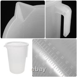 Measuring Pot Clear Cups Graduated Mixing Water Pitcher Jug with Lid