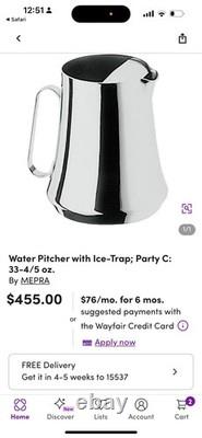 Mepra Italy Water Pitcher 18/10 High Quality Stainless Steel