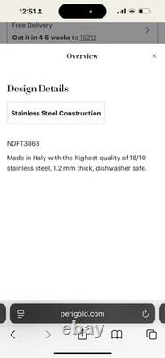 Mepra Italy Water Pitcher 18/10 High Quality Stainless Steel