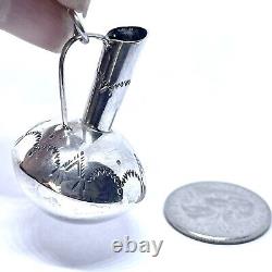 Mini Water Pitcher Jug Pendant BIGGER Navajo Handmade Native Sterling Handmade