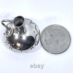 Mini Water Pitcher Jug Pendant BIGGER Navajo Handmade Native Sterling Handmade