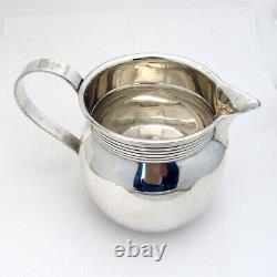 Modern Water Pitcher Old Newbury Crafters Sterling Silver 1960s