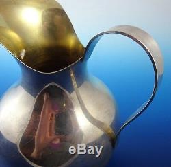 Modernistic Sterling Silver Water Pitcher by International with Gold Wash Inside