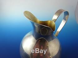 Modernistic Sterling Silver Water Pitcher by International with Gold Wash Inside
