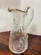 Moser Crystal Flower Etching Water Jug Pitcher Maharani Vintage F/s From Jp