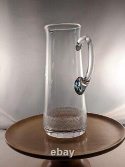 Moser Royal Water Jug Pitcher Vintage 1970s Clear Czech Glass 100% Lead Free