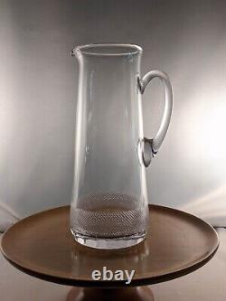 Moser Royal Water Jug Pitcher Vintage 1970s Clear Czech Glass 100% Lead Free