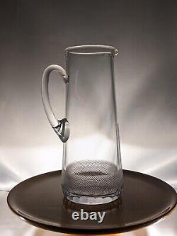 Moser Royal Water Jug Pitcher Vintage 1970s Clear Czech Glass 100% Lead Free