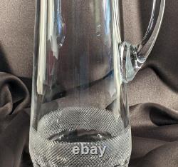 Moser Royal Water Jug Pitcher Vintage 1970s Clear Czech Glass 100% Lead Free