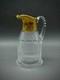 Moser Signed Czech Splendid Gold Trim Cut Crystal Glass Water Pitcher Jug 64 Oz