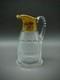 Moser Signed Czech Splendid Gold Trim Cut Crystal Water Pitcher Jug 64 Oz