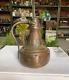 Mughal Antique Old Hand Forged Copper Engraved Water Pot Container Jug Pitcher