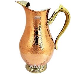 Mughal Jug Water Pitcher Copper Hammered Drinkware 2 L