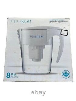 NEW In Box Aquagear 8 Cup Water Filter Pitcher