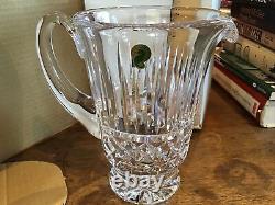 NOS Vintage Waterford Crystal 1.5 Pint Tramore Water Jug Pitcher