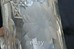 + Nice Heavy Cut Crystal Pitcher, Water Jug, 12 1/2 ht. + (CU273) chalice co