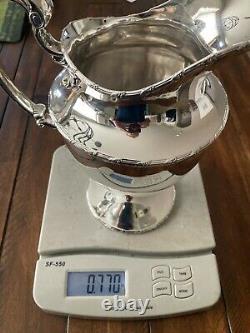 Nice Shreve Crump Low By Gorham 1887 Sterling Silver Water Pitcher 770 Grams