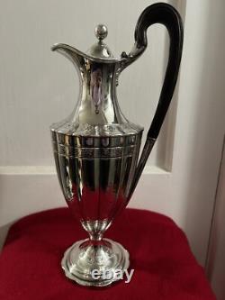 OLD SHEFFIELD PLATE Georgian Ewer Wine Hot Water Jug Pitcher Chased Lobed Body