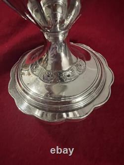 OLD SHEFFIELD PLATE Georgian Ewer Wine Hot Water Jug Pitcher Chased Lobed Body
