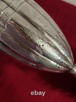 OLD SHEFFIELD PLATE Georgian Ewer Wine Hot Water Jug Pitcher Chased Lobed Body