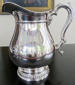 Old Lg. Sterling Silver International Prelude Hand chased WATER PITCHER 682 gr